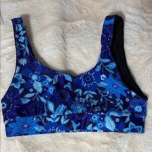 Floral Blue swim top